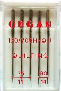 Иглы Organ для квилтинга №75-90 (5шт.)