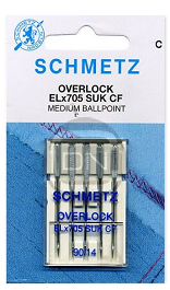 фото - Иглы SCHMETZ для оверлоков SUK (хромированные) №90 (5шт.)