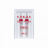 Иглы Organ двойные 80\2 ( 2 шт)